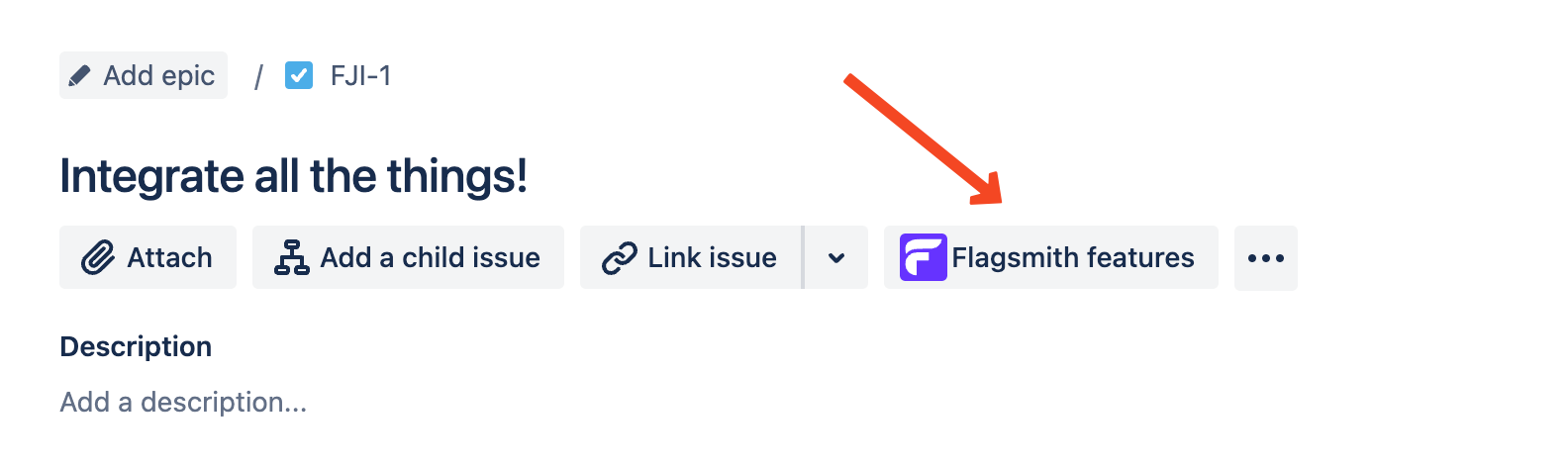 Jira Flagsmith button